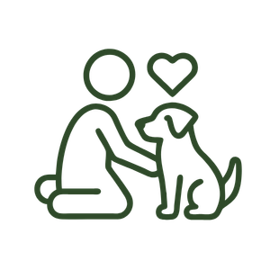 dog with man
